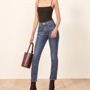 REFORMATION Jeans High Rise Straight Leg Denim